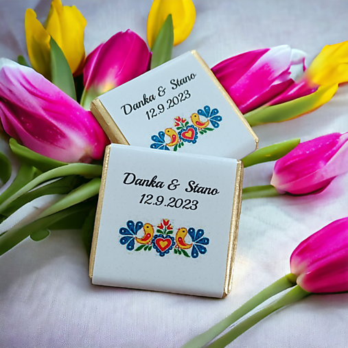 Darčeky pre svadobčanov - Svadobná čokoládka 23 - 15945687_