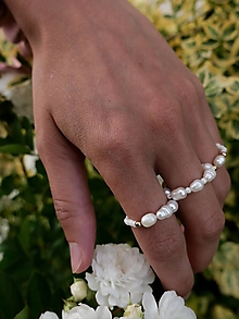 Prstene - ARIELA GOLD (UNI) prsteň s riečnou perlou - 15943140_