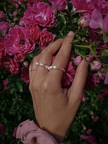 Prstene - ARIELA SILVER (UNI) prsteň s riečnou perlou - 15943189_