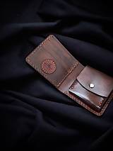 Peňaženky - No.010 Slim kožená peňaženka na hotovosť, karty a mince - 15942876_