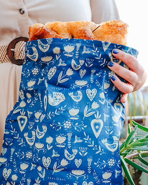 Príbory, varešky, pomôcky - Včelovak • voskové vrecko • veľké • Modrotlač - 15946378_