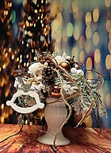 Dekorácie - Vianočná dekorácia prírodná s koníkom - 15946860_