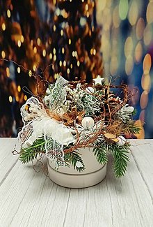 Dekorácie - Vianočná dekorácia Biela box - 15946924_