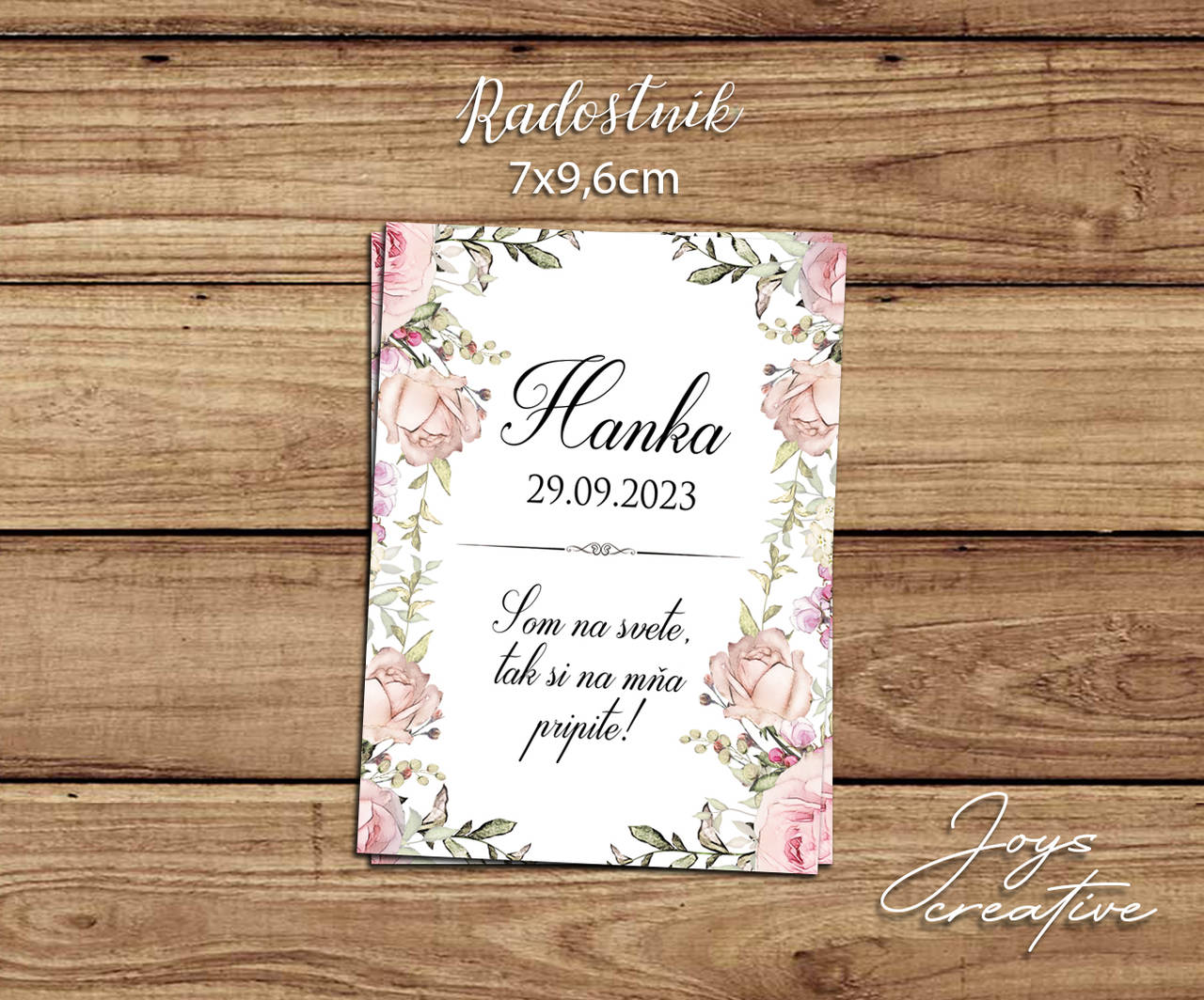 Samolepiaca etiketa "radostník" na víno/pálenku