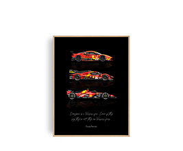 Grafika - Forza Ferrari | Limitovaná edice (Černé pozadí) - 15946284_