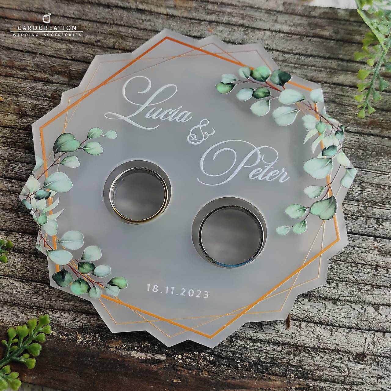 Tanierik na svadobné prstienky - 019