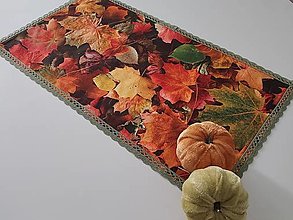 Úžitkový textil - Prestieranie s čipkou,,jesenné listy" - 15949354_