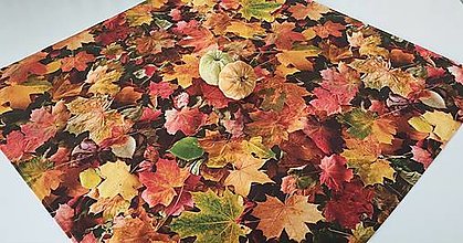 Úžitkový textil - Obrus jesenné lístie (80×80cm) - 15949706_