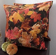 Úžitkový textil - Obliečky na vankúše,,jesennè listy" (Obojstranne) - 15949786_