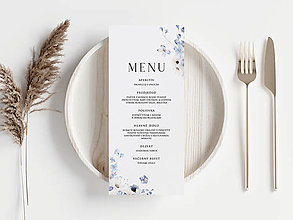 Papiernictvo - Svadobné menu Azul - 15950462_