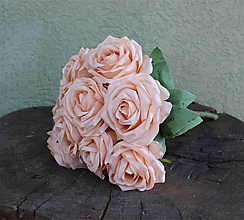 Iný materiál - Kytica ruží jednofarebná 35cm - dekorácia - 15949896_