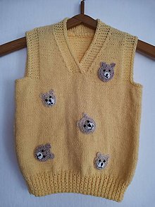Detské oblečenie - Vestička medvedíky - 15951320_