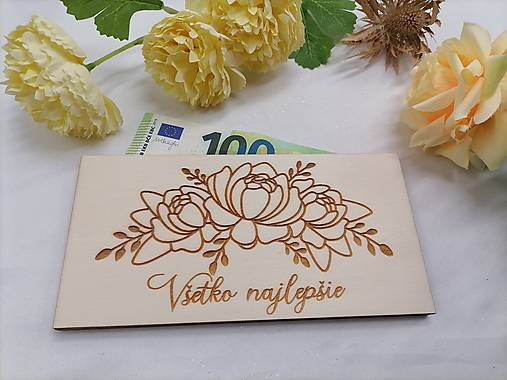 Papiernictvo - Drevená obálka na peniaze - 15952716_