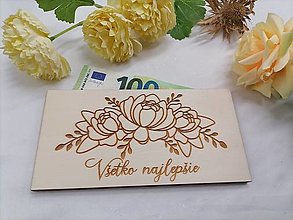Iné - Drevená obálka na peniaze - 15952716_