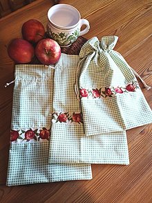 Úžitkový textil - Jablkové vrecúška - 15951158_