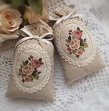 Úžitkový textil - Romantické béžové voničky - 15951380_