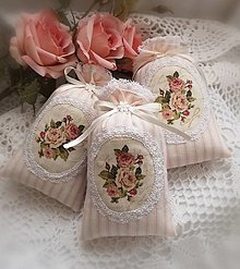 Úžitkový textil - Romantické ružové voničky - 15951382_