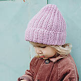 Detské čiapky - Háčkovaná čiapočka...růžová - 15950855_