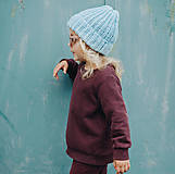 Detské čiapky - Háčkovaná čiapočka...azurová - 15950895_