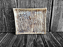 Nádoby - Hranatý tanierik Drevo 16,5x14cm - 15955523_