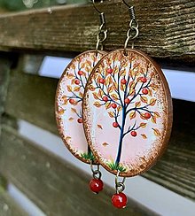 Náušnice - Náušnice Jabloňový strom, séria Jeseň - 15953760_