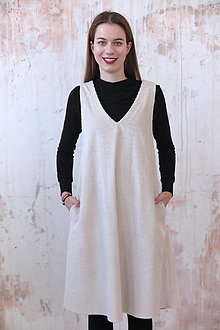 Šaty - Menčestrové šaty bežové Cornelia - 15954700_