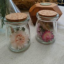 Dekorácie - Kvetinová fľaša so správou (Ružová) - 15955964_