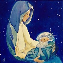 Obrazy - Panna Mária s Ježiškom - 15956625_