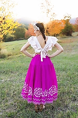 Sukne - ružová madeirová sukňa Liptovská deva - 15956631_