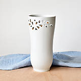 Dekorácie - Porcelánová váza střední - Kapky - 15959740_