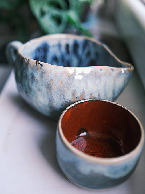 Nádoby - Set džbán a mistička - 15958083_