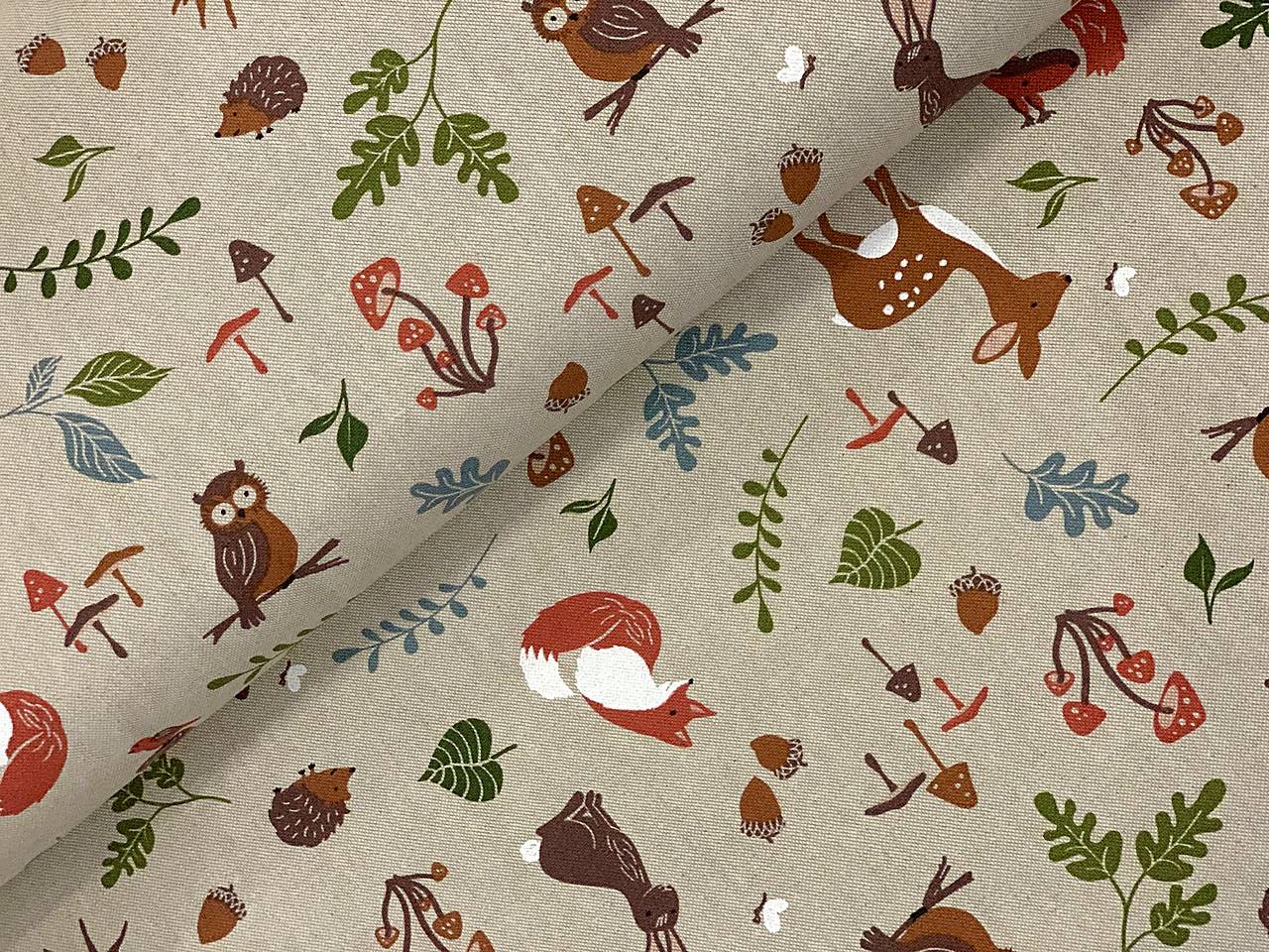 ❤️BAVLNENA DEKOR TALIANSKO ❤️LESNÉ ZVIERATKÁ ❤️