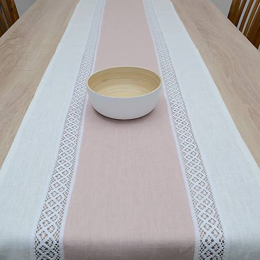 Úžitkový textil - BASTIEN 3 - ľanový behúň - 15956348_