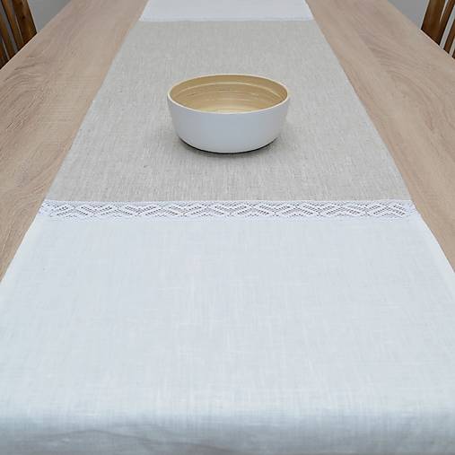 Úžitkový textil - BASTIEN 4 - ľanový behúň - 15956756_