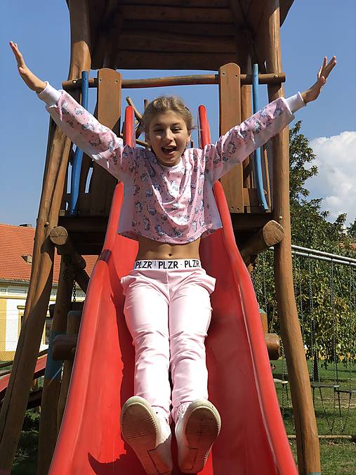 Mikiny - Crop mikina Unicorn ružová - 15956985_