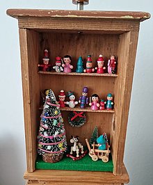Dekorácie - vianočná dekorácia v starom šuplíku - 15959270_