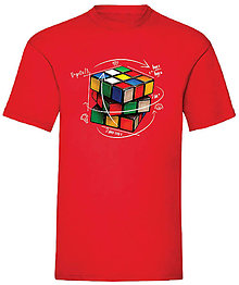 Pánske oblečenie - Rubikova kocka pánske (S - Červená) - 15958963_
