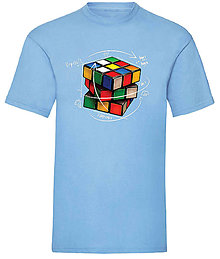 Pánske oblečenie - Rubikova kocka pánske (S - Modrá) - 15958970_