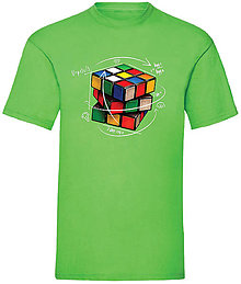 Pánske oblečenie - Rubikova kocka pánske (L - Zelená) - 15958986_