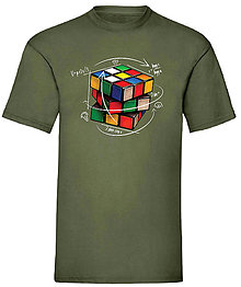 Pánske oblečenie - Rubikova kocka pánske (S - Zelená) - 15959008_