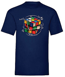 Pánske oblečenie - Rubikova kocka pánske (S - Modrá) - 15959017_