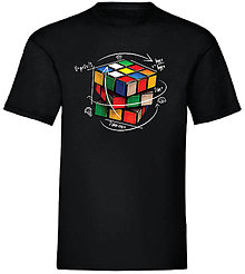 Pánske oblečenie - Rubikova kocka pánske (S - Čierna) - 15959024_
