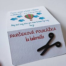 Papiernictvo - 3D darčeková poukážka - KADERNÍČKA - 15958879_