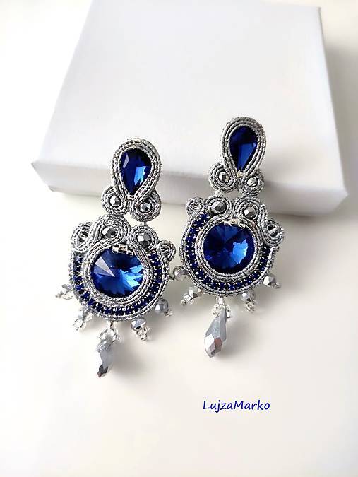 Náušnice - Danila soutache náušnice - 15958514_