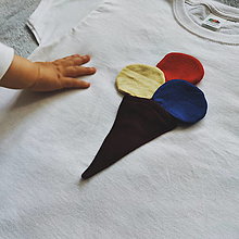 Topy, tričká, tielka - Tričko na učenie farieb - Zmrzlina - 15959459_
