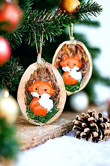 Dekorácie - Vianočné oriešky s líštičkami - 15956732_
