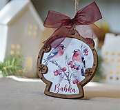 Dekorácie - Personalizovaná vianočná ozdoba s menom - Vtáčiky - 15960347_