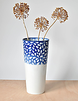 Dekorácie - Porcelánová váza Kapky velká - 15962931_