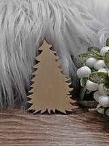 Vianočná prírodná ozdoba na stromček z preglejky stromček