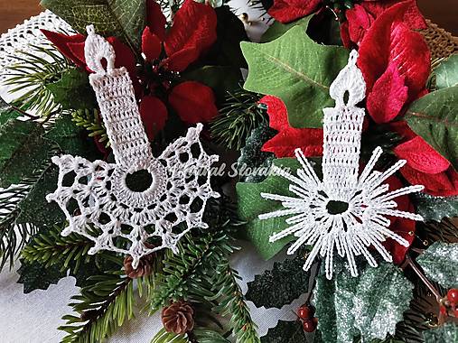 Dekorácie - *** háčkované sviečky *** - 15963984_